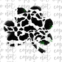 Cow Print Shamrock Sublimation Transfer Waterslide