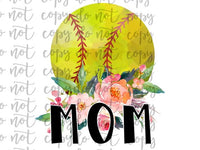 Softball Mom Sublimation Transfer Waterslide