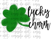 Lucky Charm Shamrock St Patricks Day Sublimation Transfer Waterslide