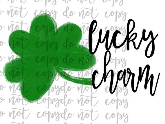 Lucky Charm Shamrock St Patricks Day Sublimation Transfer Waterslide