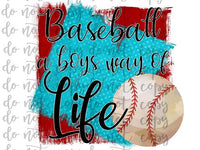 Baseball A Boys Way of Life Sublimation Transfer Waterslide