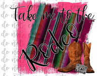 Take Me To The Rodeo Sublimation Transfer Waterslide