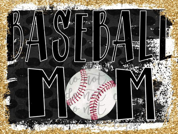 Baseball Mom Sublimation Transfer Waterslide