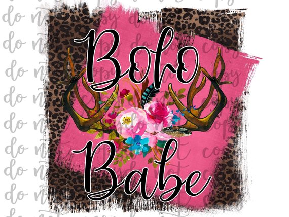 Boho Babe Sublimation Transfer Waterslide