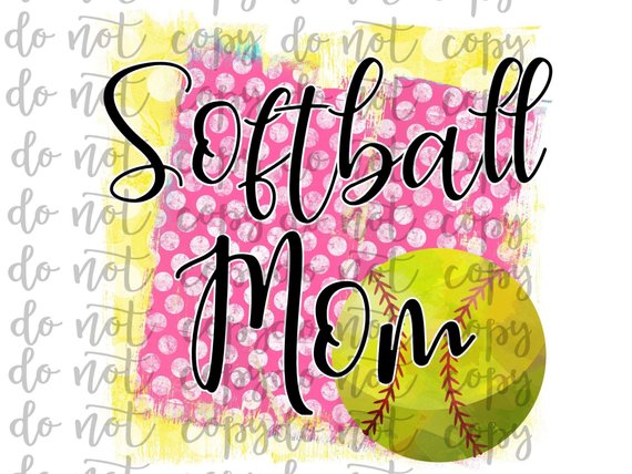 Softball Mom Sublimation Transfer Waterslide