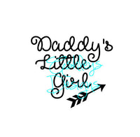 Daddys Little Girl Arrow SVG File