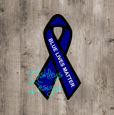 Blue Lives Matter Police Ribbon SVG File