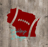 Wisconsin Football State SVg File