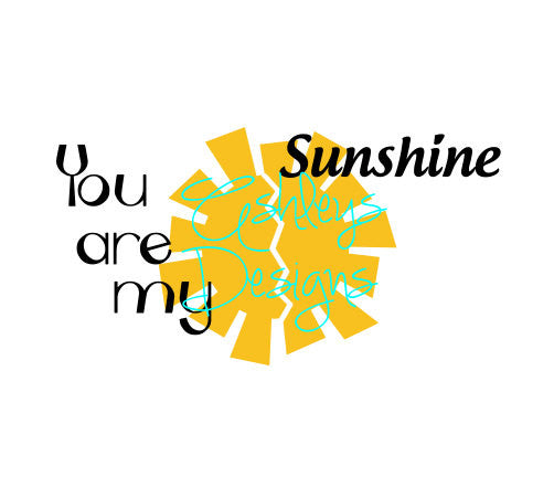 You are my Sunshine Split Mom Adult Kid Child Design SVG File