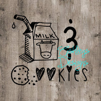 Milk and Cookies SVG File