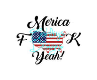 Merica F Yeah American Flag United States SVG File