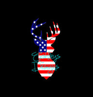 4th of July Buck Deer American Flag Head SVG File