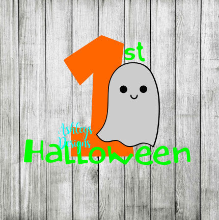 1st First Halloween Ghost Baby SVG File