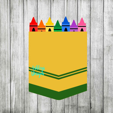 Box of Crayons SVG DXF File