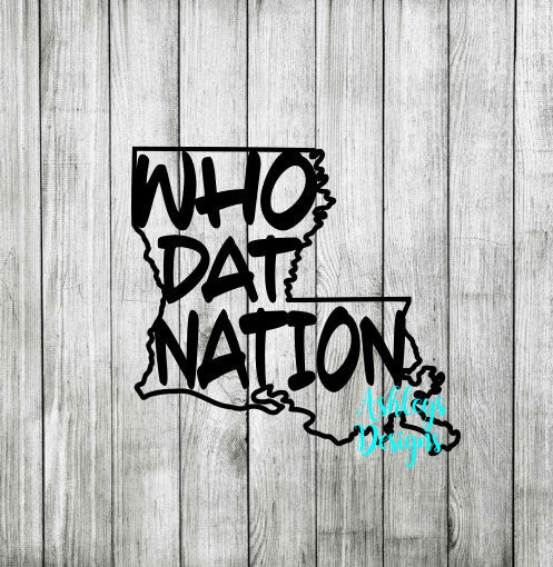 Louisiana Who Dat Nation State SVG File