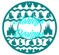 Disney Monogram SVG File Princess