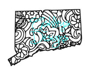 Connecticut State Paisley Design Svg File