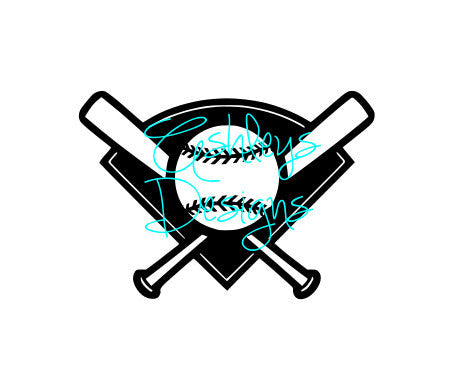 Baseball Diamond Bat SVG File