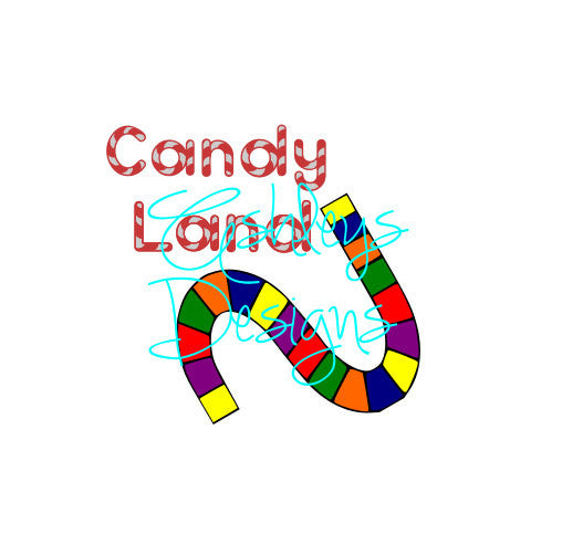 Candy Land Logo Board game SVG File