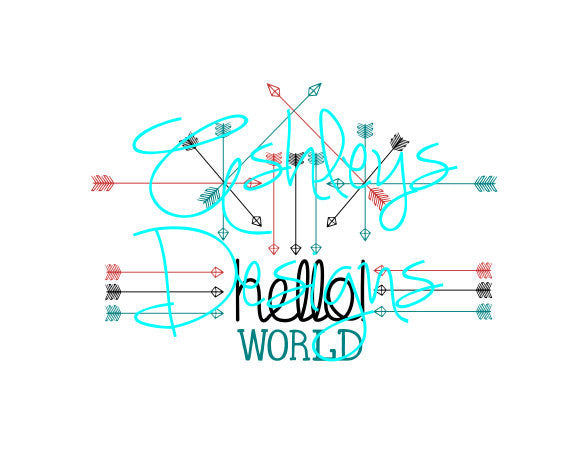 Hello World Arrow SVG File