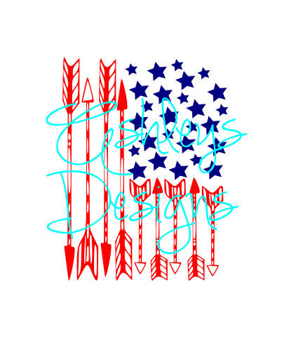 American Flag Arrow SVG File