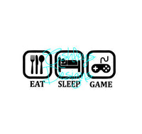 Eat Sleep Game SVG File