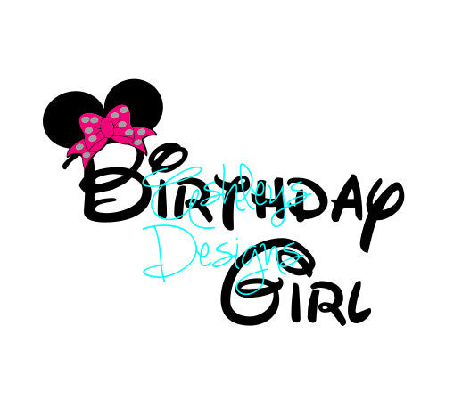 Minnie Birthday Girl SVG File