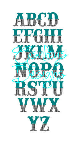 Shark Mermaid Life Boy Girl Alphabet Font SVG File