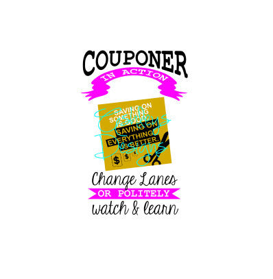 Couponer in Action Change Lanes or Politely Watch and Learn SVG File