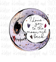 I love you to the Moon and Back Sublimation Transfer