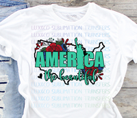 America The Beautiful Sublimation Transfer