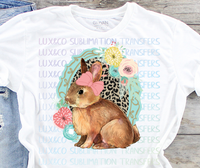 Easter Bunny Cheetah Sublimation Transfer